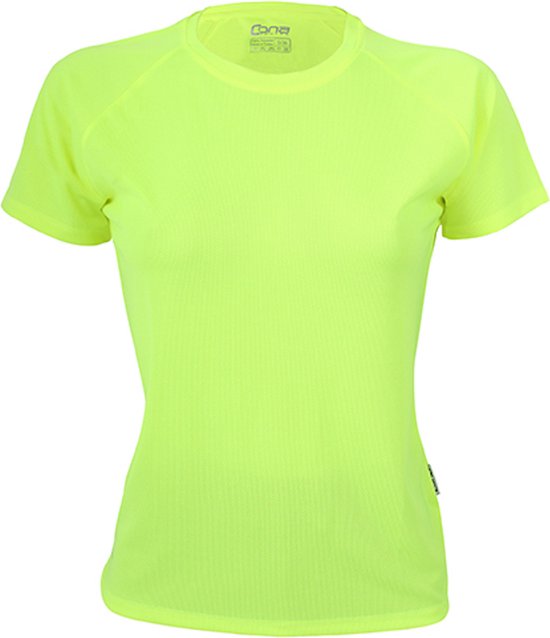 Damessportshirt 'Tech Tee' met korte mouwen Neon Yellow - XL