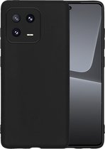 Hoesje Geschikt voor Xiaomi 13 Hoesje Siliconen Case - Hoes Geschikt voor Xiaomi 13 Hoes Siliconen - Zwart