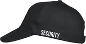 Clique Security / Beveiliging kleding: Cap / Pet Zwart met bedrukking SECURITY - VOOR PROFESSIONALS