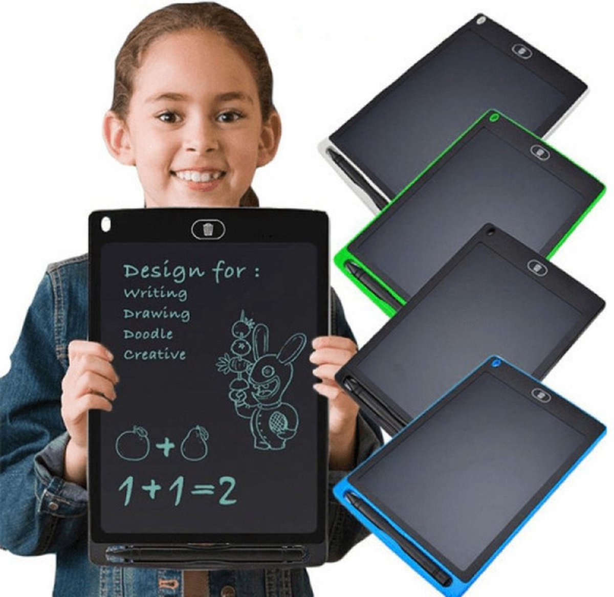 Tablette d'écriture LCD Tablette de dessin monochrome Tablettes d'écriture  numérique pour dessiner et prendre des notes, Cadeaux de tableau de Doodle