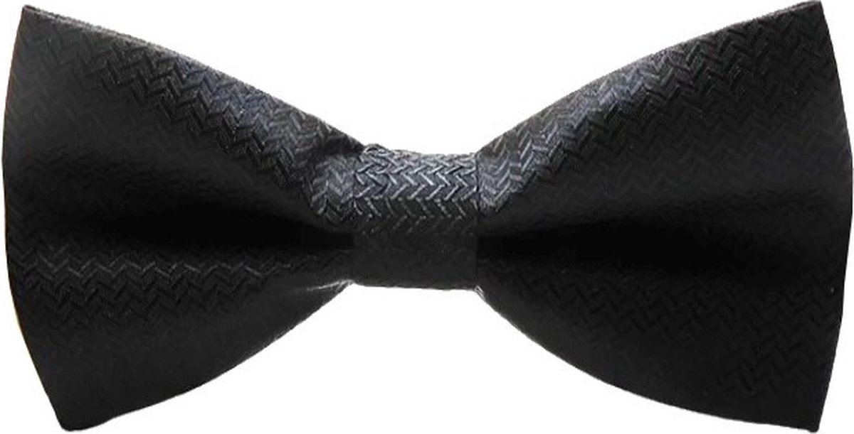 Fako Fashion® - Vlinderstrik - Vlinderdas - Strik - Deluxe - 12cm - Zwart Streepjes