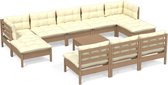 vidaXL-11-delige-Loungeset-met-kussens-grenenhout-honingbruin