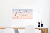 Wanddecoratie Metaal - Aluminium Schilderij Industrieel - Vogels - Zee - Lucht - Natuur - Zomer - 120x60 cm - Dibond - Foto op aluminium - Industriële muurdecoratie - Voor de woonkamer/slaapkamer