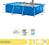 Piscine Cadre Rectangulaire Intex - Piscine Hors Sol - 260x160x65 cm - Inclus Forfait Entretien, Pompe Piscine et Filtre