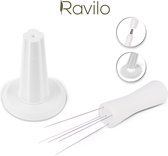 Ravilo® WDT tool met 5 naalden - Wit - Espresso distributie tool - Weiss Distribution Technique - WDT Distribution tool - koffie verdeler