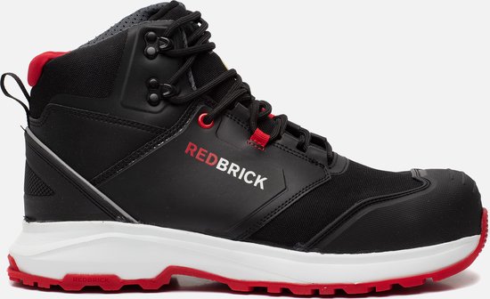 Redbrick werkschoenen Pulse Overnose hoog met kuipneus S3 zwart rood maat 43 bol