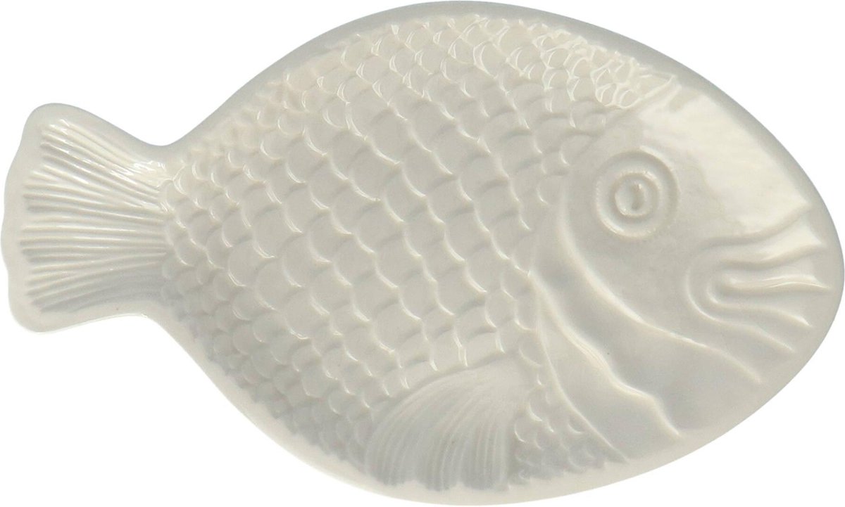 Duro Ceramics - Schaal Fish wit 36cm - Schalen