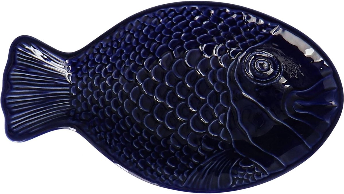 Duro Ceramics - Diepe schaal Fish blauw 32,5cm - Schalen