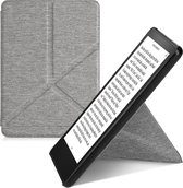 Housse en tissu pour liseuse kwmobile - Compatible avec Amazon Kindle Paperwhite 11. Generation 2021 - Boîtier avec fermeture magnétique - Couverture en gris clair