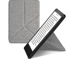 kwmobile ereader hoesje van stof - geschikt voor Amazon Kindle Paperwhite 11. Generation 2021 - Case met magneetsluiting - Cover in lichtgrijs