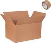 MOVING BOX 1 pièce XXL Carton 1200 x 600 x 600 mm 1 ROLL TAPE 100m Carton Boîtes de déménagement Double Golf Box 120 x 60 x 60 cm STURDY 5-layer karton 650g/ m2