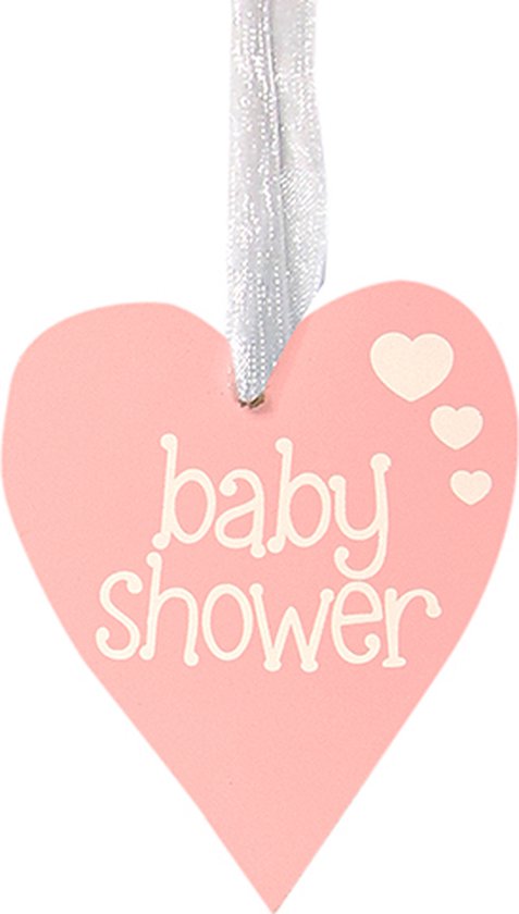 Oaktree - Houten hart Baby Shower Roze