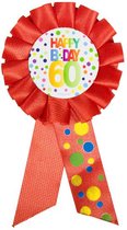 Rozet - Rainbow dots - Happy Birthday - 60 Jaar