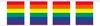 Folat - Vlaggenlijn Vierkant Regenboog (10 meter)