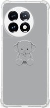 Telefoonhoesje OnePlus 11 TPU Case met transparante rand Baby Olifant