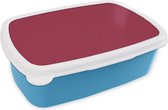 Broodtrommel Blauw - Lunchbox - Brooddoos - Rood - Effen kleur - 18x12x6 cm - Kinderen - Jongen