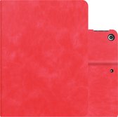 Hoesje Geschikt voor iPad 10.2 2020 Hoesje Hardcover Hoes Book Case Met Uitsparing Geschikt voor Apple Pencil - Rood