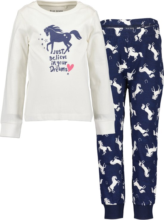 Blue Seven KIDS GIRLS BASICS Meisjes Pyjamaset - wit - Maat 104