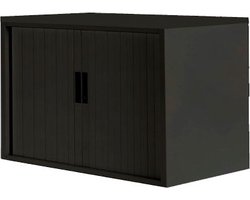 Archiefkast met slot - 120cm breed - Roldeurkast 75x120x45 - 1 legplank - Zwart (Nederlands Product - BUUR Collectie)