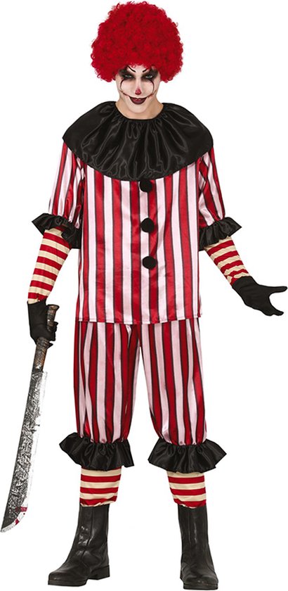 Fiestas Guirca Kostuum Clown Horror Polyester Zwart, Rood Mt