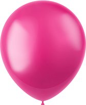 Folat - ballonnen Radiant Fuchsia Pink Metallic 33 cm - 100 stuks