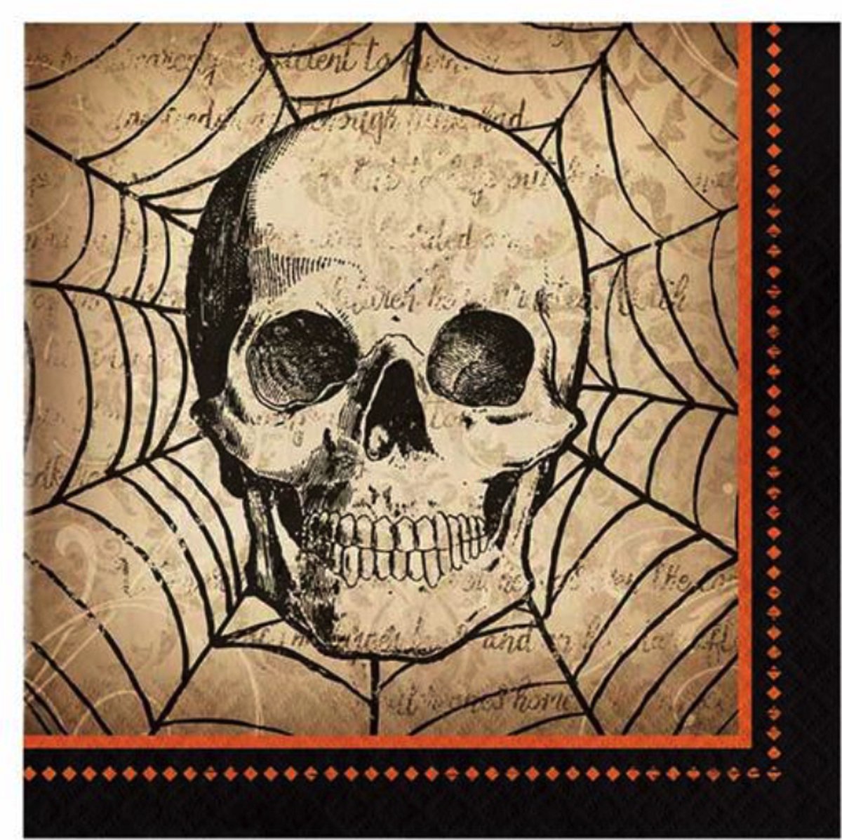 Servetten Spooky symbols (16 stuks) - Halloween servetten - Halloween decoratie - servies - napkins - Servetten tafel