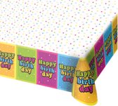 Folat - PE Tafelkleed Happy Birthday sterren (130 x 180cm)