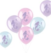 Ballons Folat Sirène Pastel Cm Latex Rose 6 Pièces