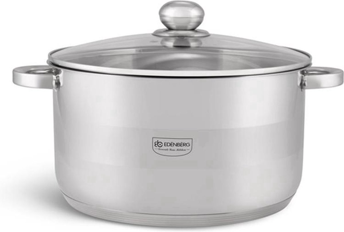 Edënbërg Classic Line - Kookpan met Deksel - RVS - Ø 14 cm