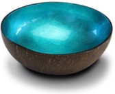 Noya - Coconut Bowl - Kokosnoot - Schaal Kom - Turquoise Metallic Leaf