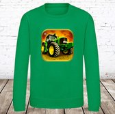 Kinder trui John Deere groen -Awdis-98/104-Trui jongens