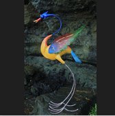 Vreemde vogel JUKE - tuin beeld - multi color- 38x20x62 - metaal