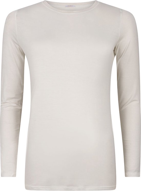 Oroblu Perfect Line Modal - T-Shirt Long Sleeve - Kleur Ivory - Maat L