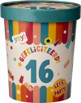 Snoeppot - 16 jaar - Candy Bucket - Gevuld met Snoep en Drop