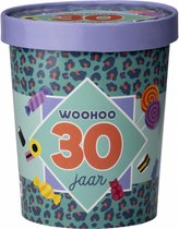 Snoeppot - 30 jaar - Candy Bucket - Gevuld met Snoep en Drop