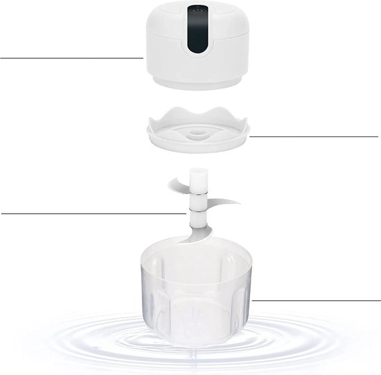 Phreeze (Draadloos) Food Processor - Hakmolen elektrisch - Vaatwasbestendig - USB oplaadbaar - Mini Portable Chopper - Blender - Keukenmachine - Krachtig - 250ML - Draadloos - Babyvoeding blender van Phreeze — afbeelding 3