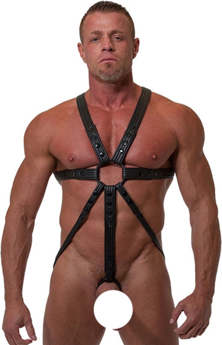 Goedkoopste 665 Neoprene Jock harnas - Zwart - Maat S/M