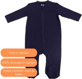 Combishort bébé BonBini - combishort - DarkBlue Dreams - taille 74 - 100% coton bio
