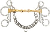 BR Dubbel Gebroken Baby Pelhambit Soft Contact 16 mm Scharen 102 mm 14,5 Zilver/goud