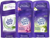 Lady Speed Stick Secret Pleasures Deodorant Vrouw - 3 x 45g - 48h Optimale Bescherming en Verzorging