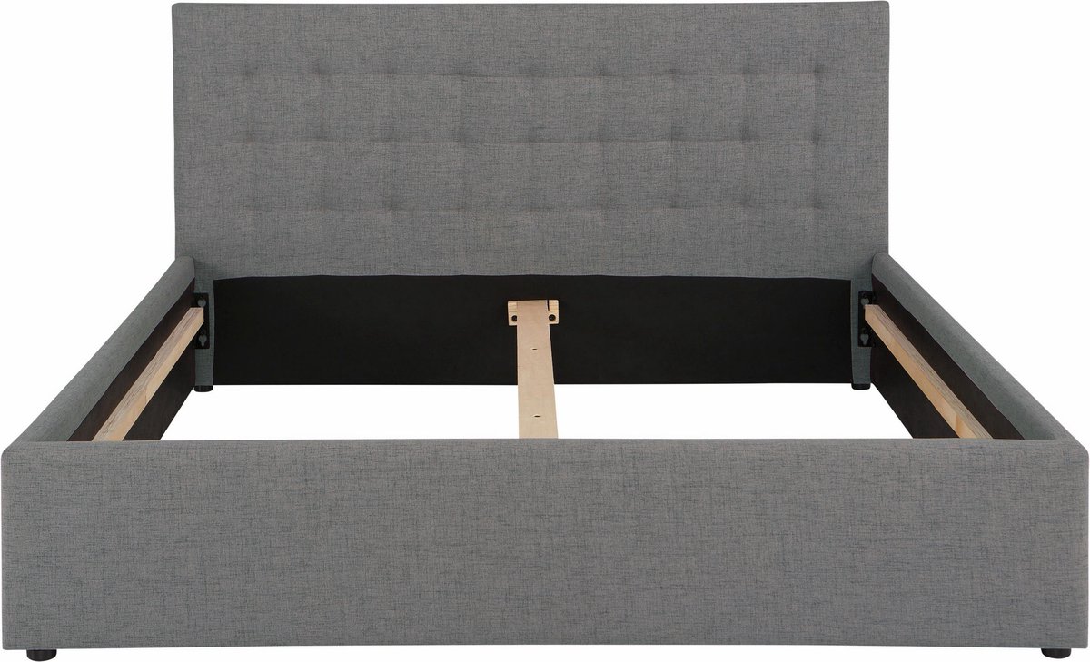 Hamar|Bed 180x200 cm in Grey Fabric