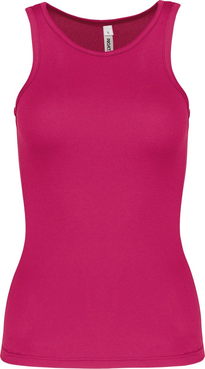 Damessporttop overhemd ‘Proact’ Fluorescent Fuchsia Groen