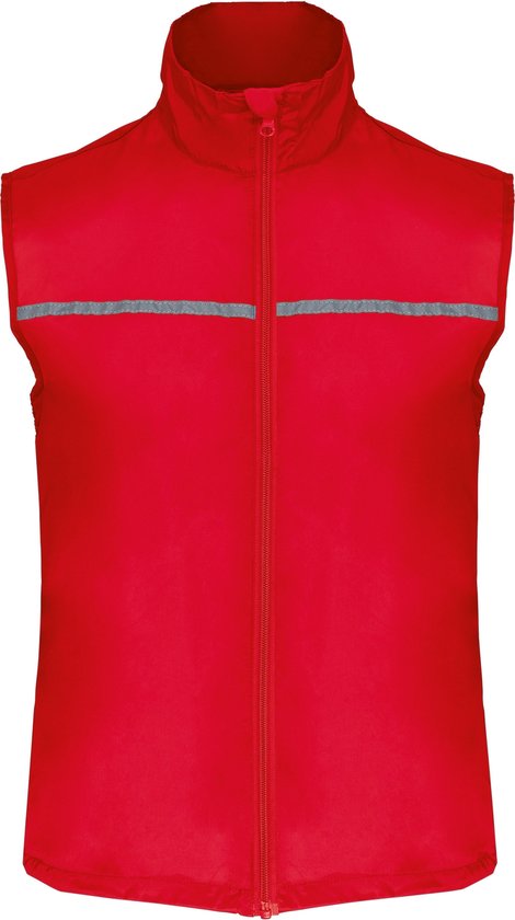 Hardloopgilet visibility vest met meshvoering 'Proact' Rood - XL