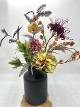 Kunstbloemen - Zijdenbloemen - Bloemenjunkie - Herfstboeket - 7 stelen - 70 cm hoog