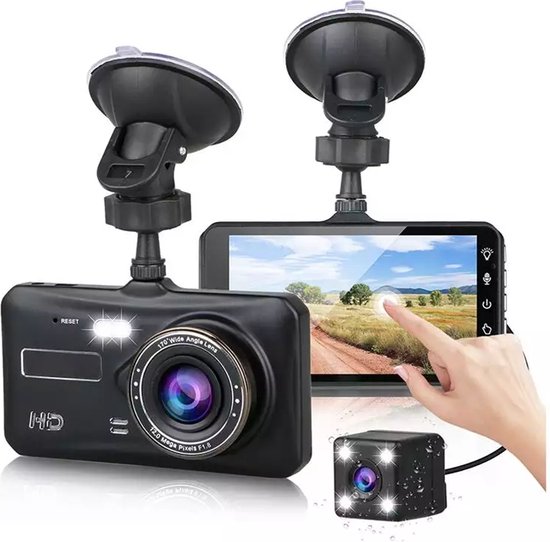 TechU™ Dashcam 4K M11 Pro Dual Camera – Écran tactile de 4 pouces