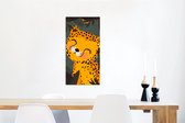 Wanddecoratie Metaal - Aluminium Schilderij Industrieel - Cheeta - Dieren - jungle - Kinderen - 40x80 cm - Dibond - Foto op aluminium - Industriële muurdecoratie - Voor de woonkamer/slaapkamer