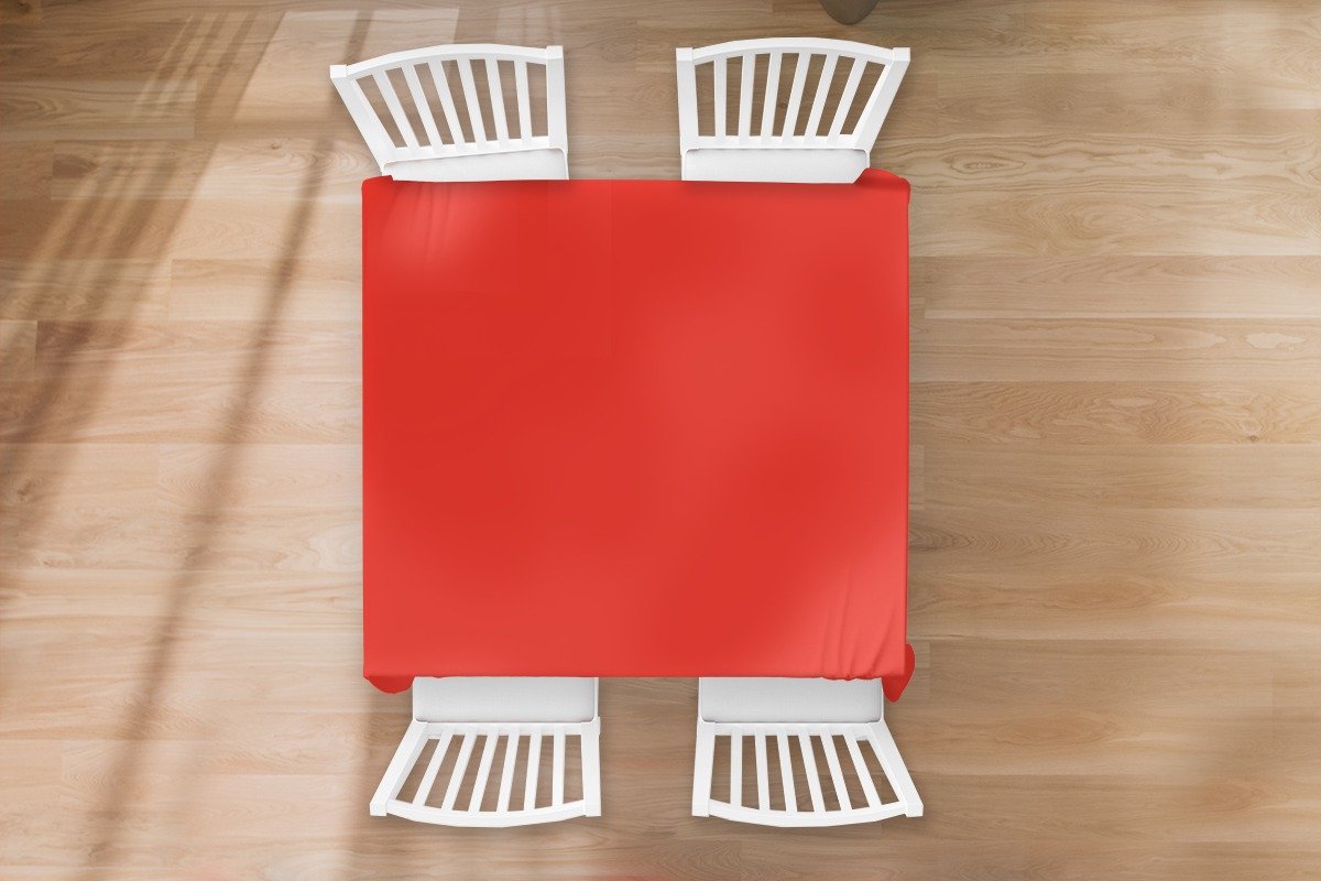 Tafelkleed - Tafellaken - 100x100 cm - Rood - Kleur - Effen - Binnen en Buiten