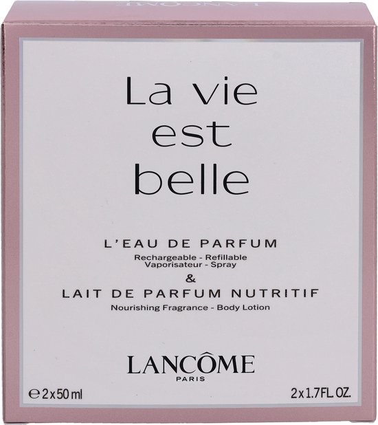 Lancôme La Vie Est Belle Giftset - 50 ml eau de parfum spray + 50 ml bodylotion - cadeauset voor dames - Lancôme