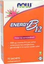 Now Foods - Instant Energy B-12 2000 μg - Bevat Verschillende B-Vitamines - 75 Zakjes