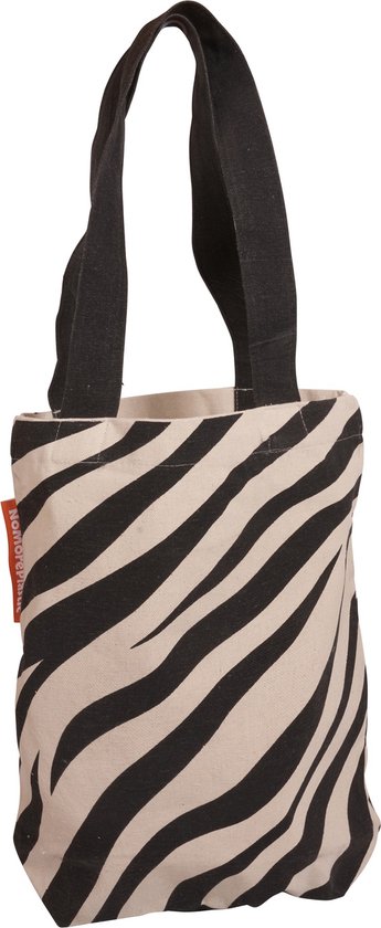 Tote Bag met binnenvak - Baby Zebra - Duurzaam - Gemaakt van gerecycled bedlinnen - Cadeau voor vrouw